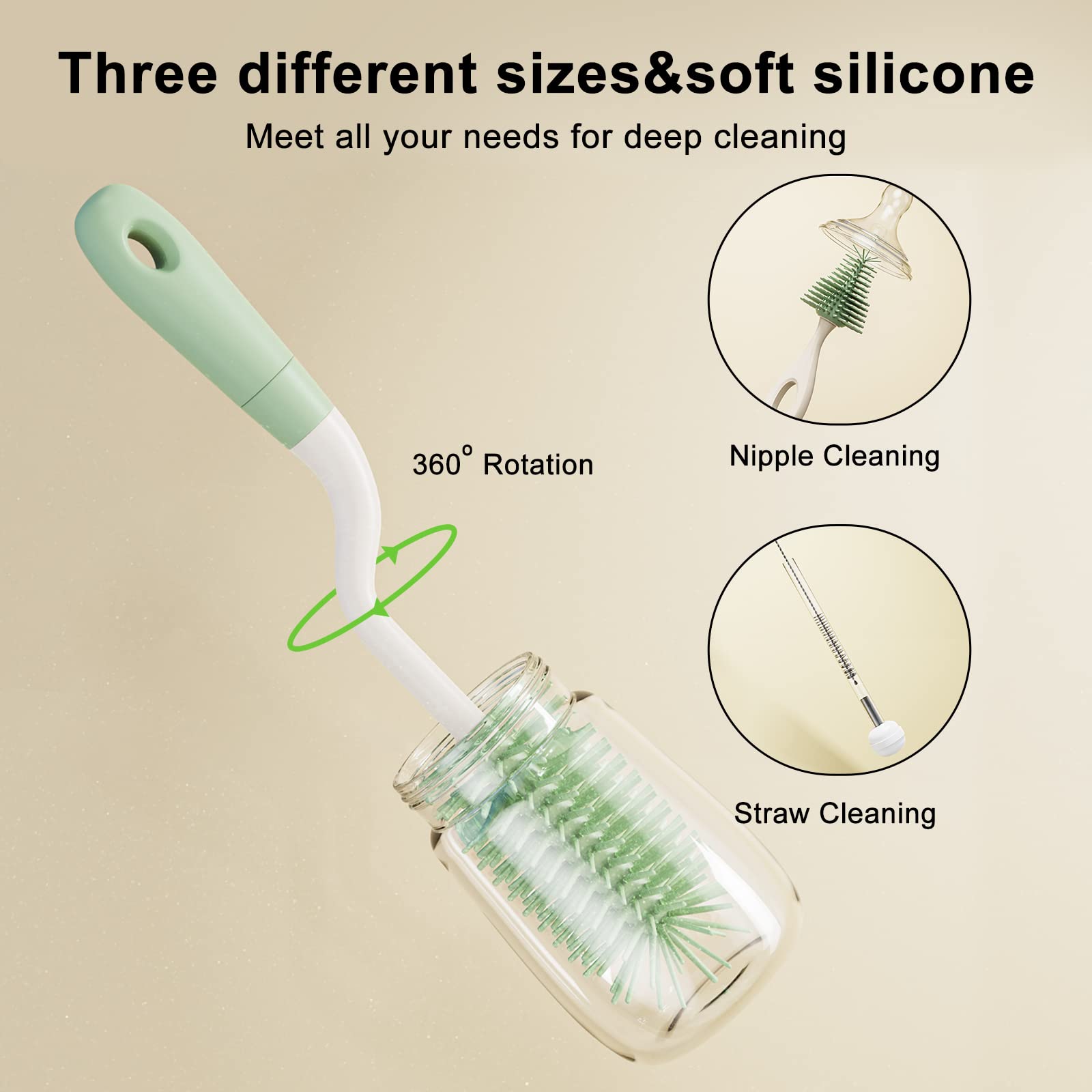 ePiiChua straw brush suitable for cleaning bottle straws and narrow drinking tubes.