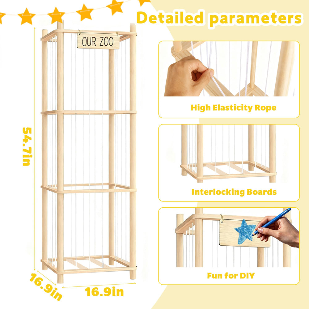 EQGDU large capacity shelf supporting 18 inch plushies with safe construction