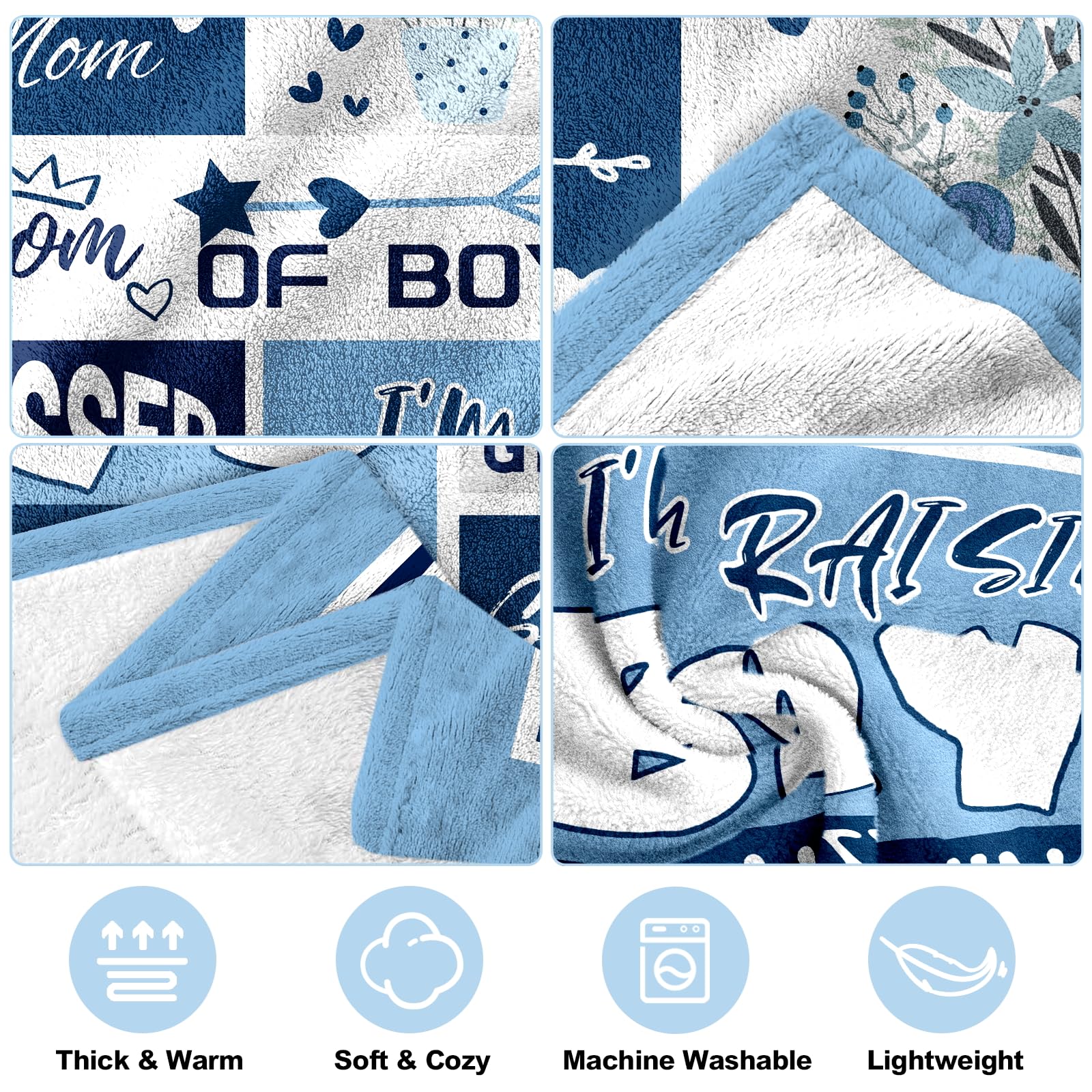 EQNWI Dryer-Safe Washable Blanket care label demonstrates simple cleaning and lasting softness.