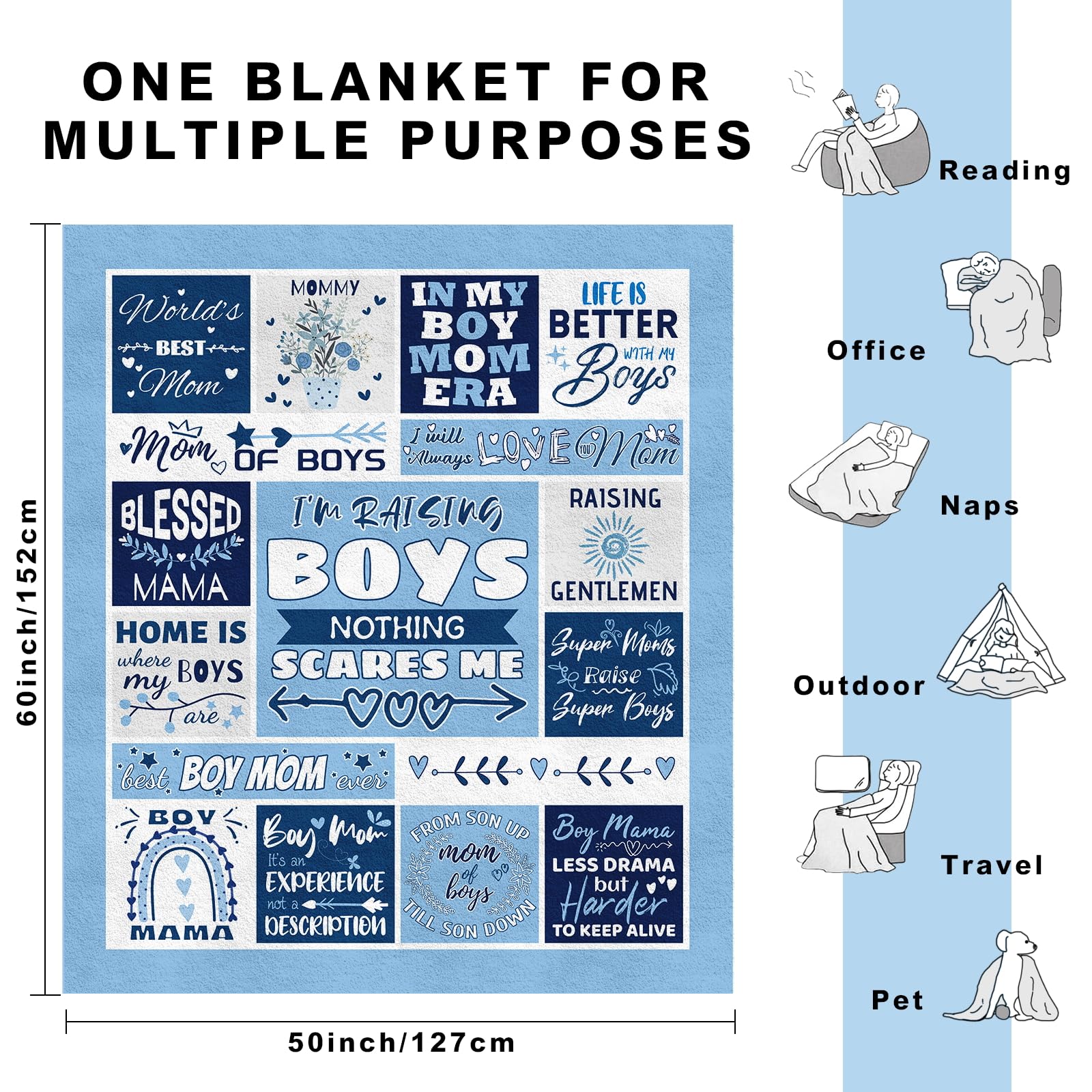 EQNWI Sidelines Soccer Game Blanket draped over chair for warm, on-the-go comfort.