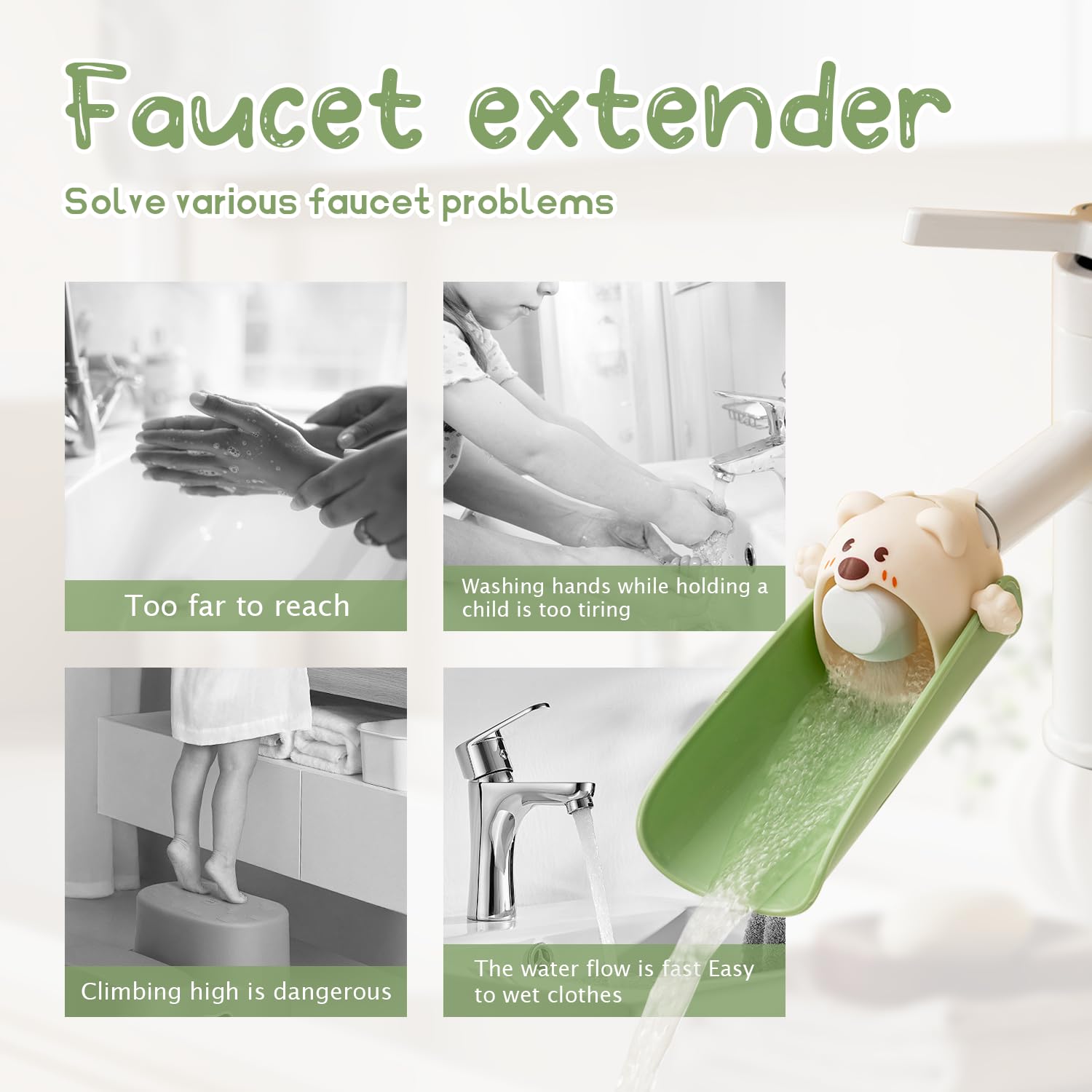 EQUNROY beige color blends with décor while supporting independent handwashing.