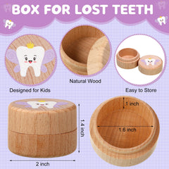 Equsion tooth fairy box offers a sturdy wooden keepsake for a first tooth.