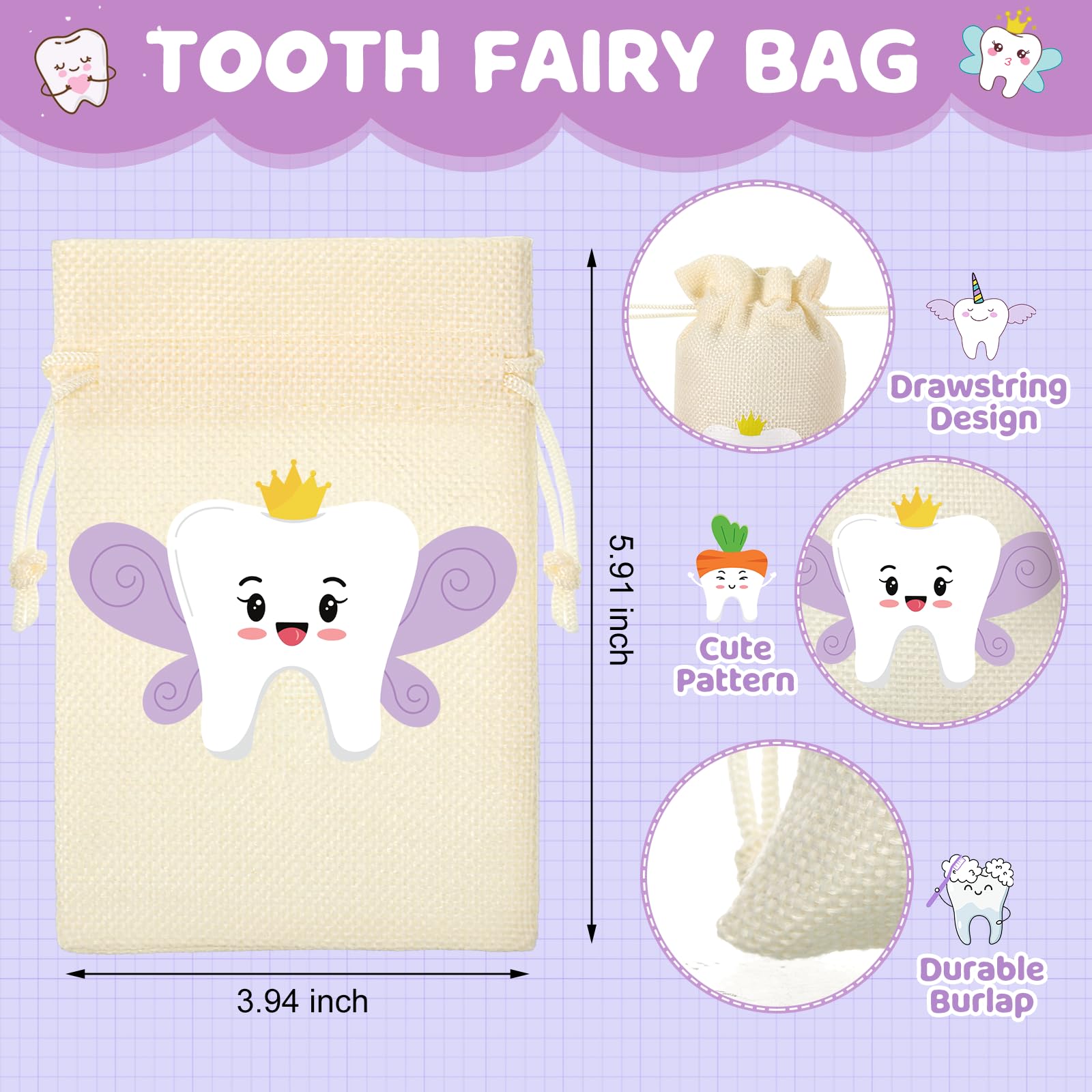 Equsion tooth fairy coin with plastic case adds durable, fun keepsake.