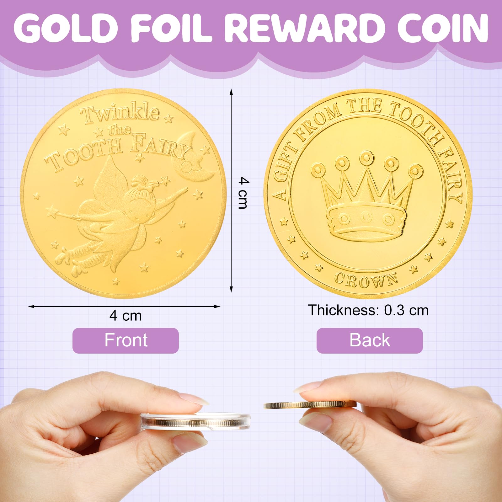 Equsion multicolor design enhances kid-friendly tooth fairy surprise and milestone memories.