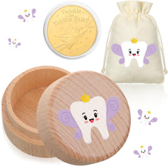 Equsion tooth fairy pouch shows durable burlap storage for lost teeth.