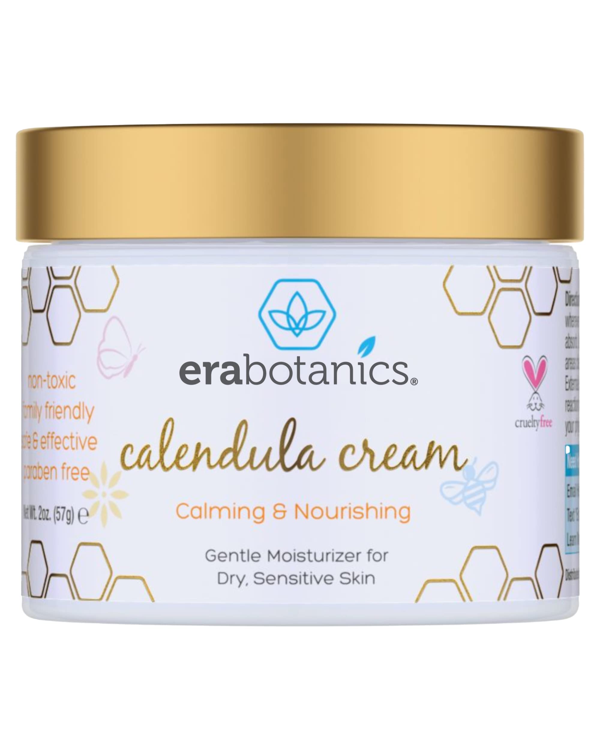 Era Organics Calendula Cream for Babies – baby-face-application delivers gentle moisture and soothing relief.