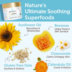 Era Organics Healing Ointment eczema cradle cap closeup highlighting soothing relief