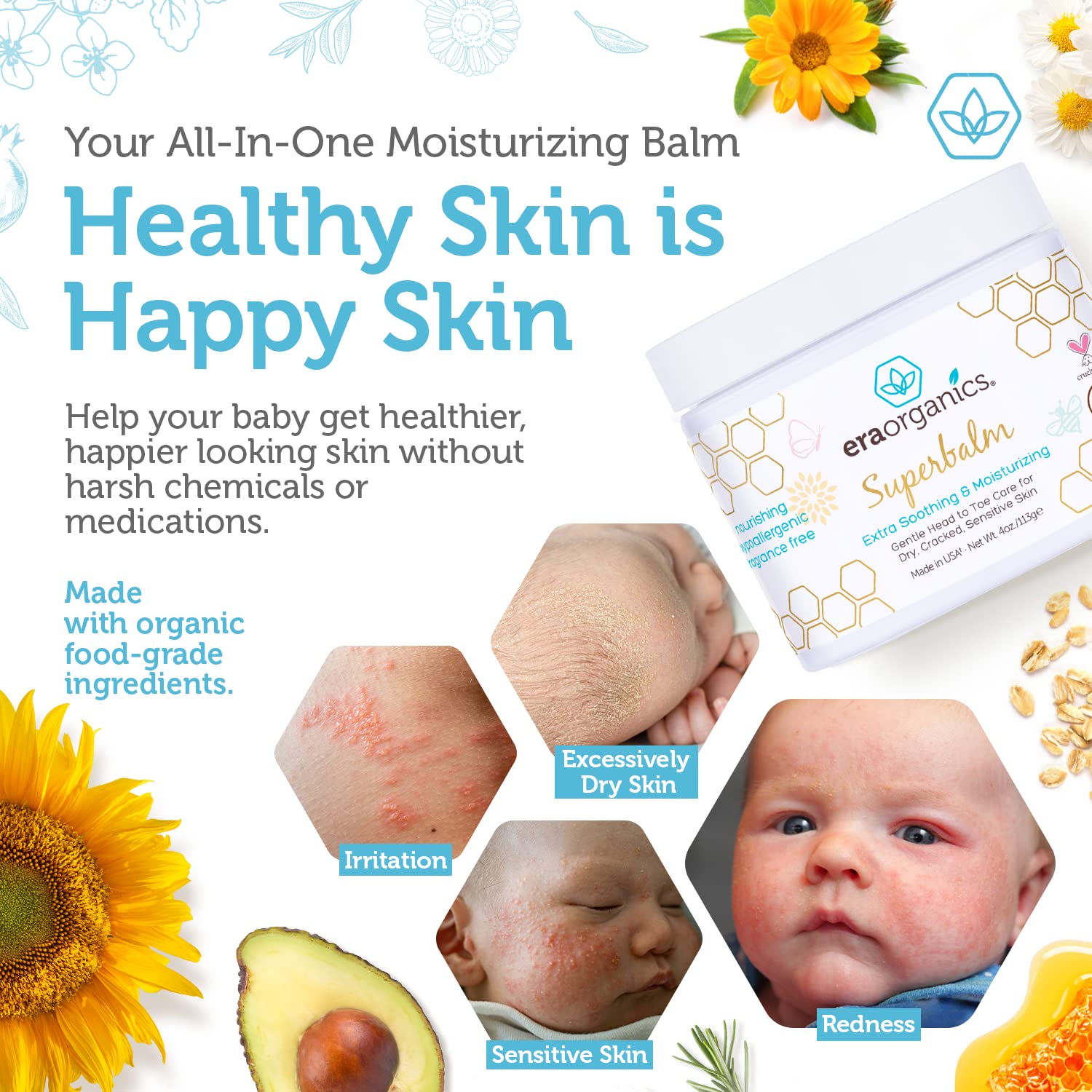 Era Organics Healing Ointment chamomile-and-calendula blend for soothing baby care