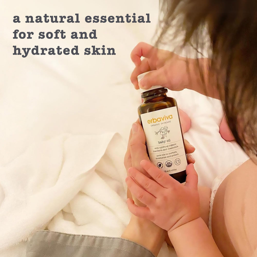 erbaviva Baby Oil packaging box suitable for gifting and storage.