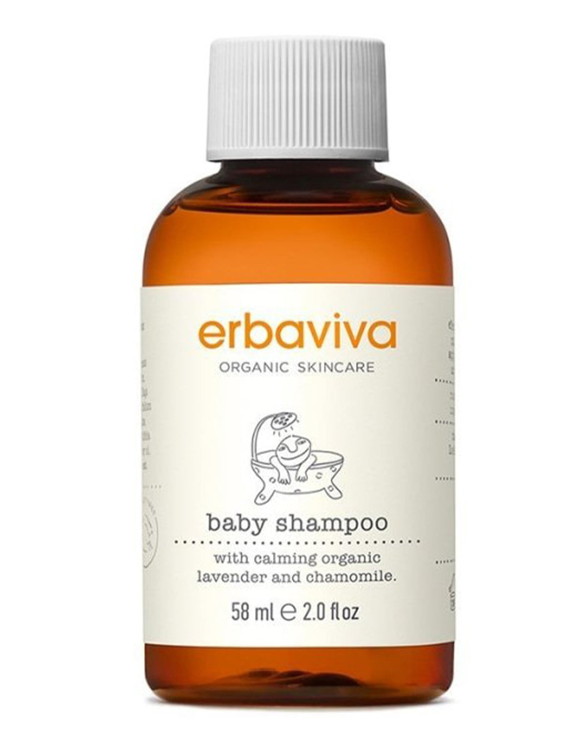 erbaviva Baby Shampoo bottle with lavender aromas for a soothing bath time