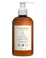 erbaviva Organic Baby Lotion 8oz bottle for all-day hydration