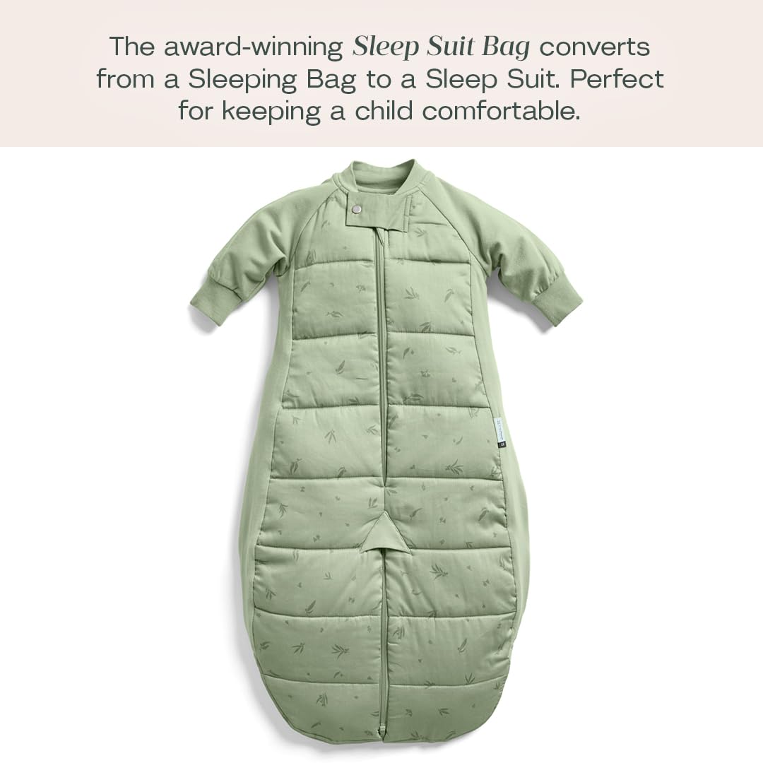 ergoPouch Sleep Suit Bag Willow legs mode engaged for flexible stroller naps.
