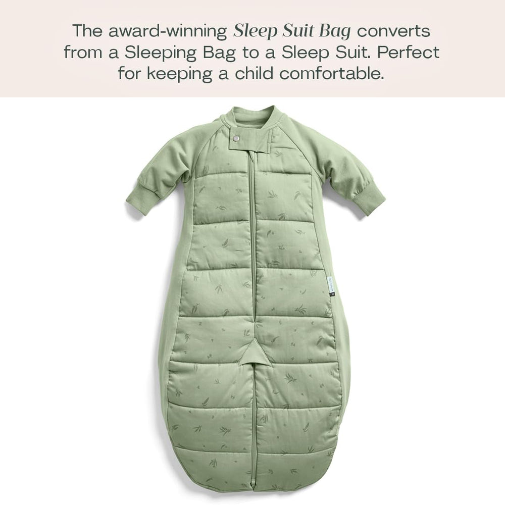 ergoPouch Sleep Suit Bag Willow legs mode engaged for flexible stroller naps.