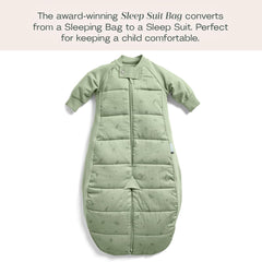 ergoPouch Sleep Suit Bag Willow legs mode engaged for flexible stroller naps.
