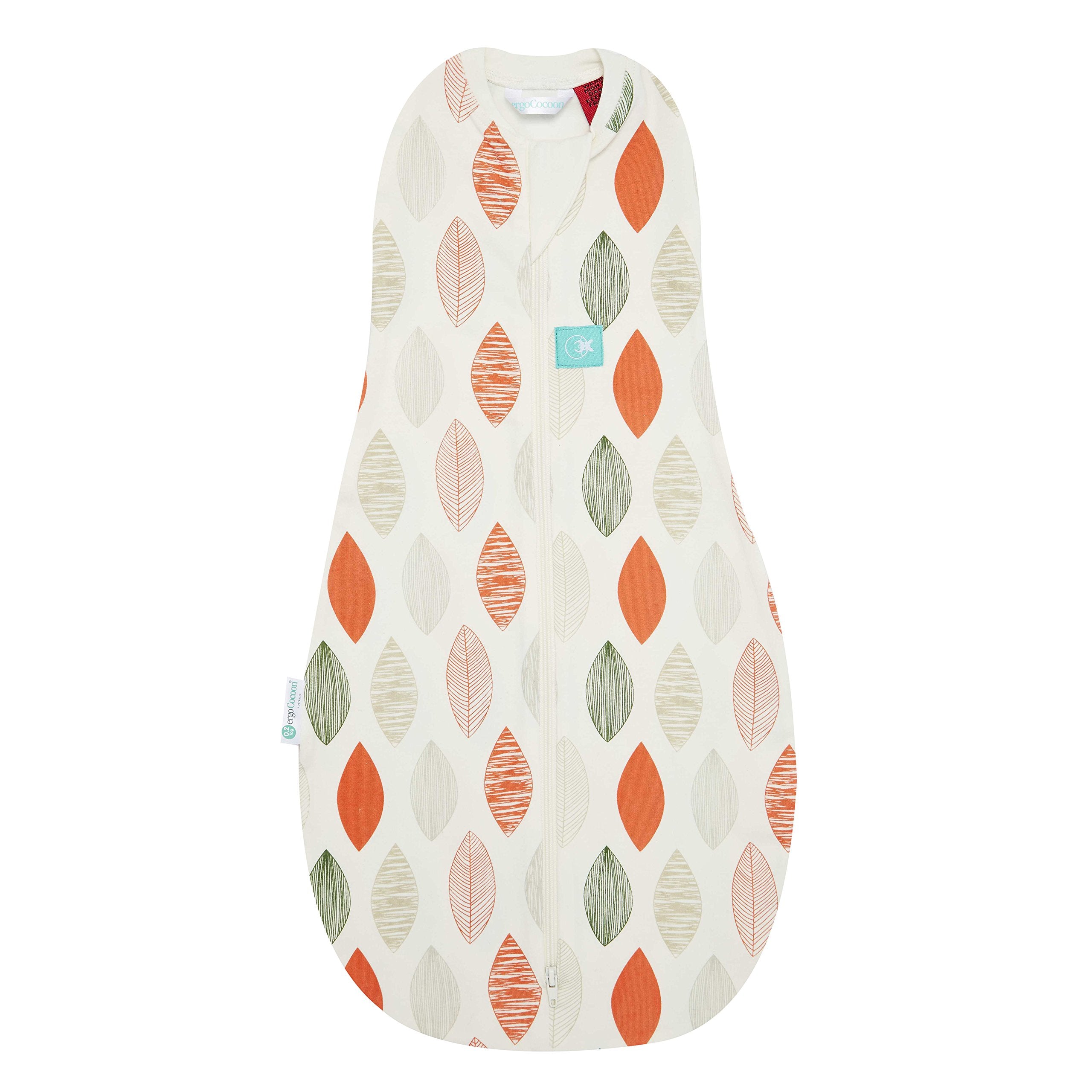 ErgoPouch Cocoon Swaddle Sack 0.2 TOG in Blush Leaf offers a snug, calm sleep