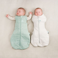 ergoPouch Cocoon Swaddle Sack 0.2 TOG Sage arms-out option for quick diaper changes.