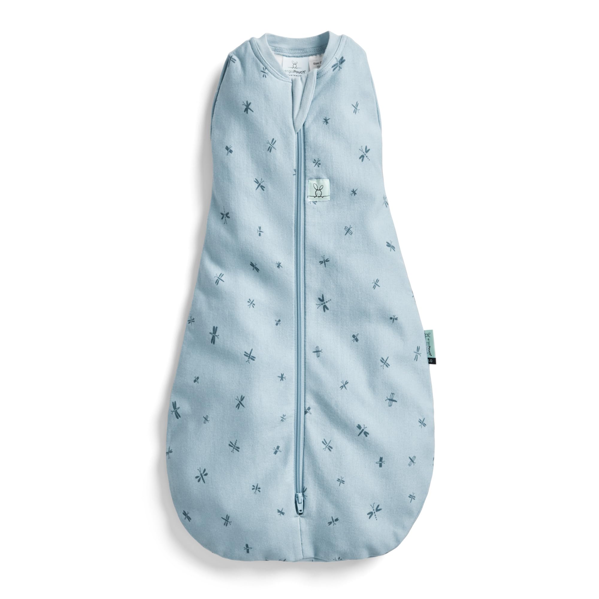 ergoPouch Cocoon Swaddle Sack front view shows breathable organic cotton for gentle sleep