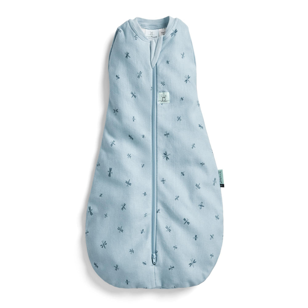 ergoPouch Cocoon Swaddle Sack front view shows breathable organic cotton for gentle sleep