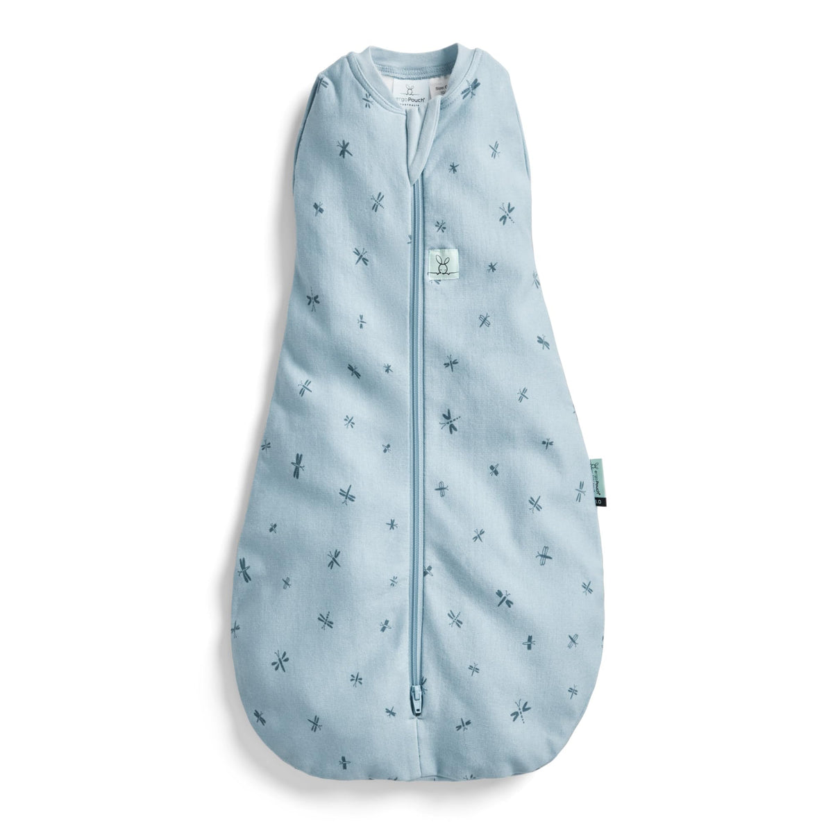 ergoPouch Cocoon Swaddle Sack front view shows breathable organic cotton for gentle sleep