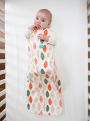 ErgoPouch Cocoon Swaddle Sack shown with zipper for easy diaper changes and arms-out option