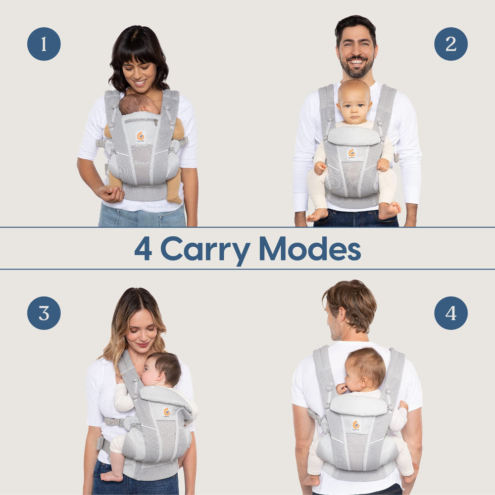 Ergobaby Omni Dream Cotton carrier with front-outward view for bonding exploration