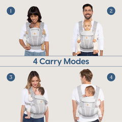 Ergobaby Omni Dream Cotton carrier with front-outward view for bonding exploration