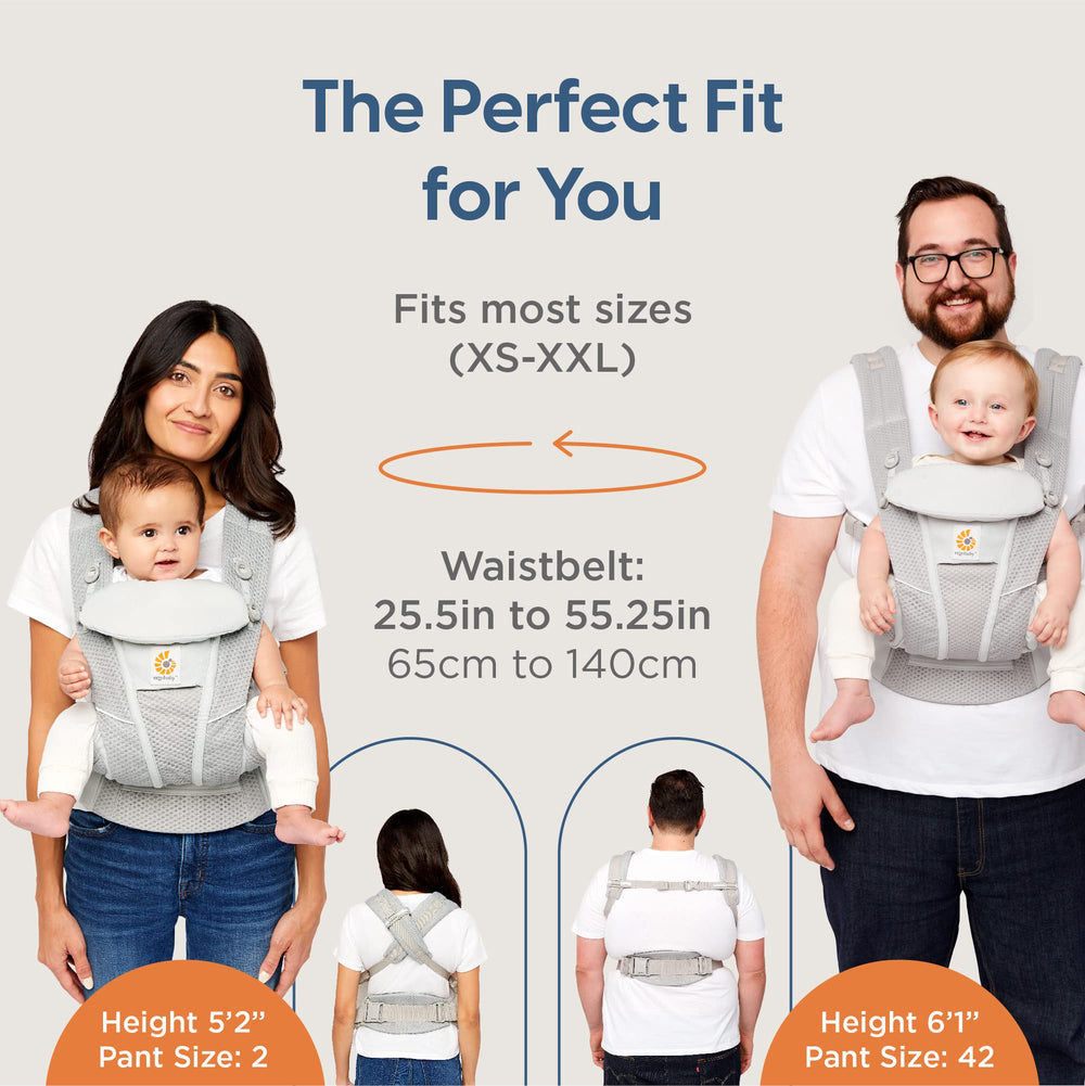 Ergobaby Omni Dream Cotton carrier with cushioned shoulder straps for comfort