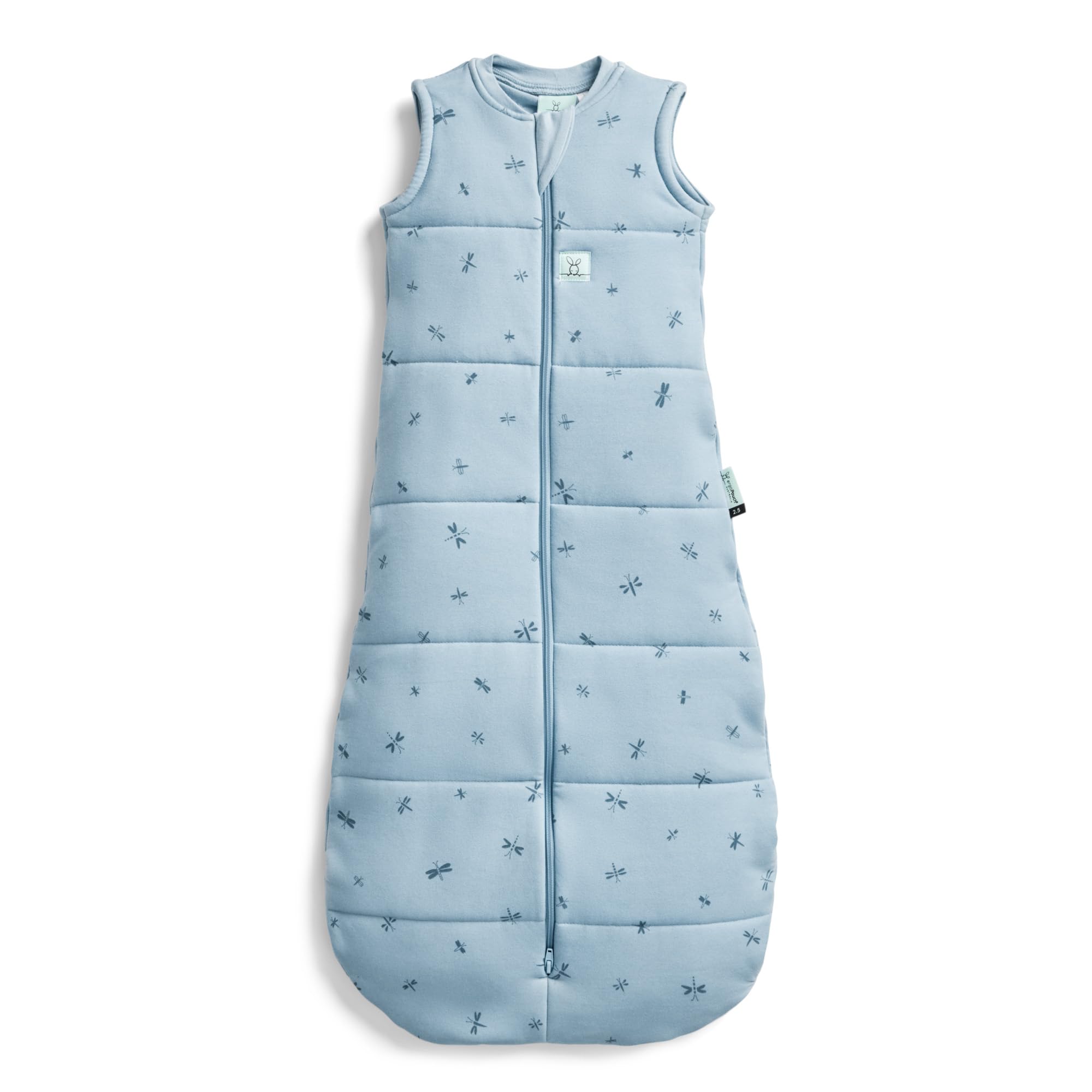 ergoPouch dragonflies sleeping bag front view for secure arms-out sleep