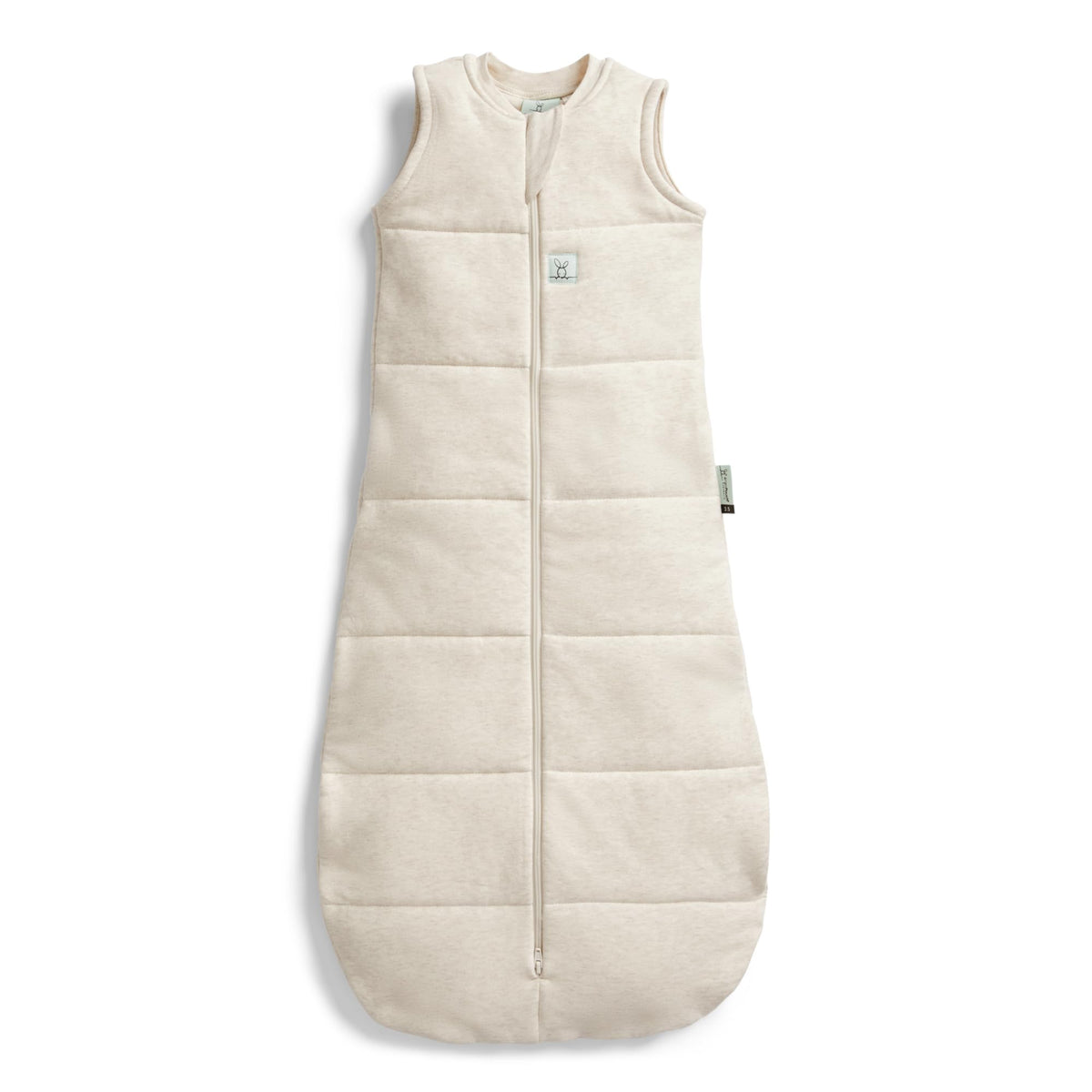 ergoPouch arm-out sleeping bag shows secure arms-out design for comfortable transitions from swaddling.