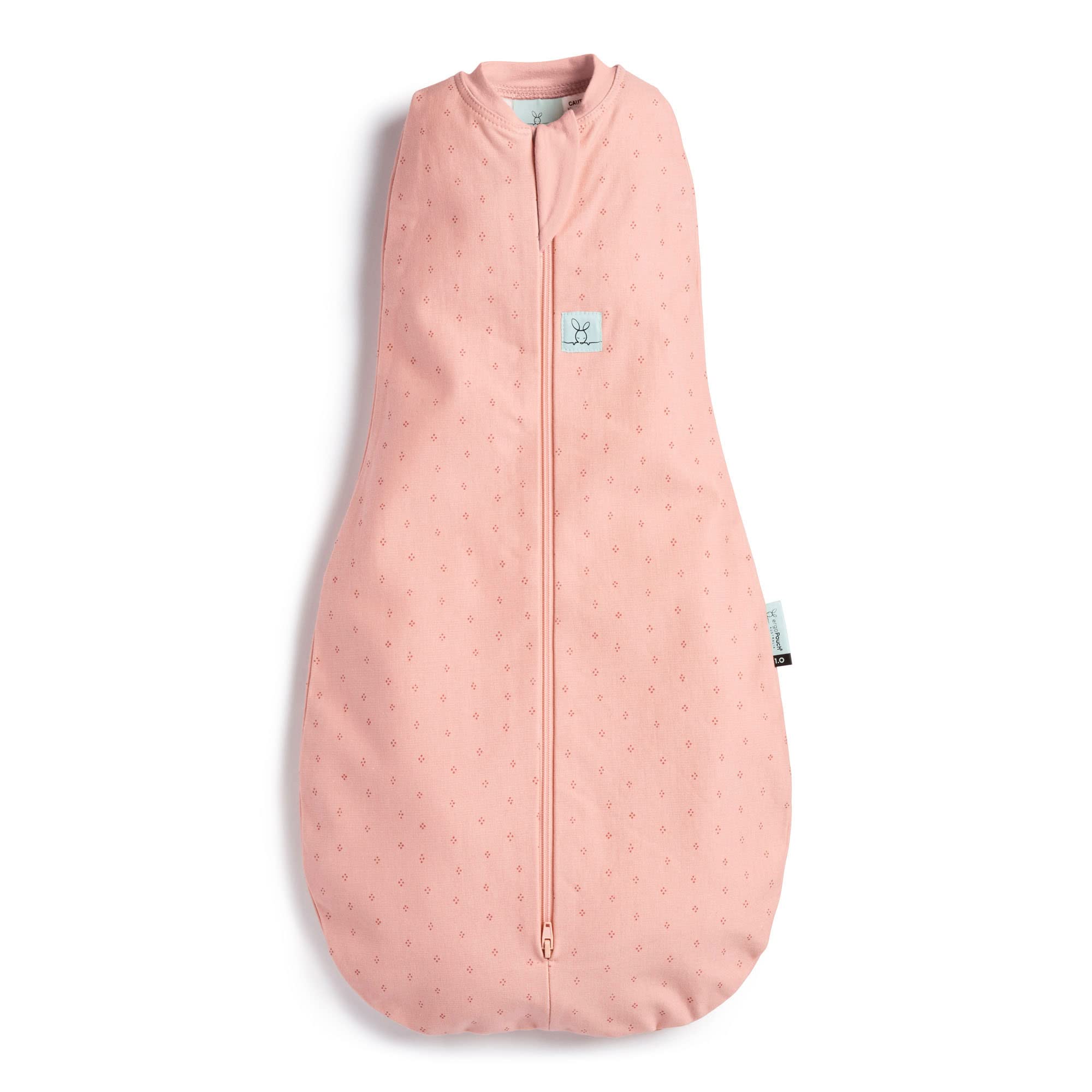 ergoPouch Cocoon Swaddle Sack 0.2 TOG berries, arms-in swaddle for gentle sleep.
