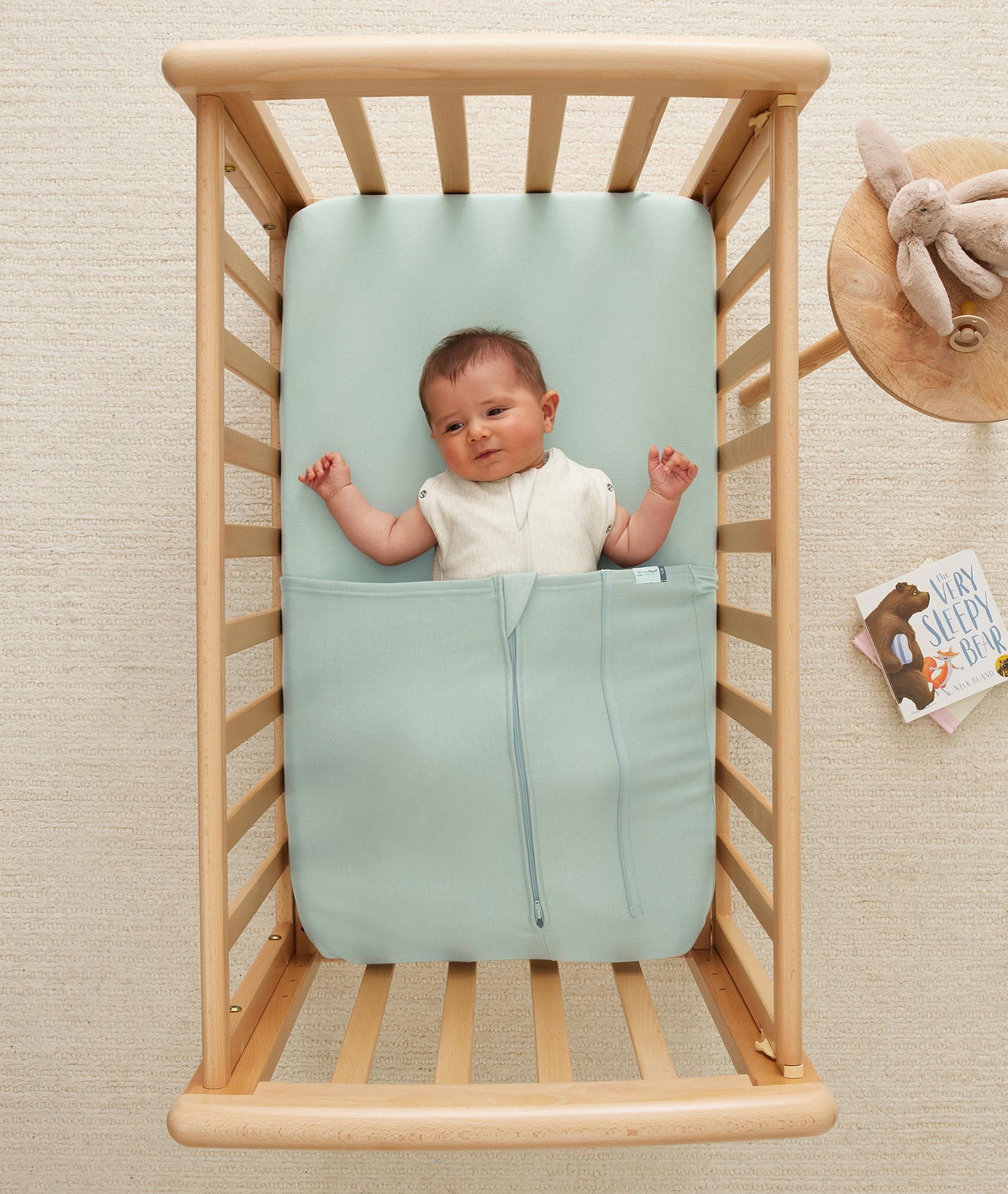 ErgoPouch Cocoon Swaddle Sack arms-out sleeping with shoulder snaps supports longer rest