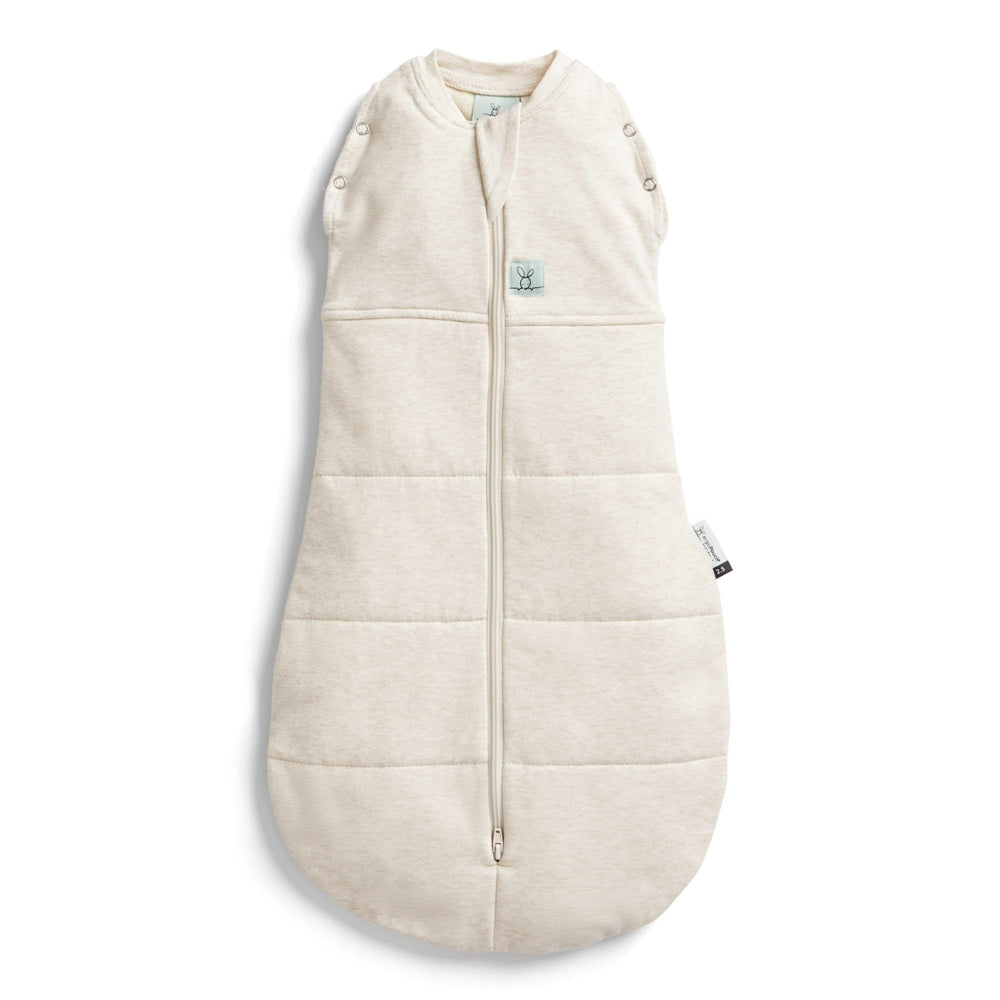 ergoPouch Cocoon Swaddle Sack 3.5 TOG overview showing newborn-to-arm-out transition