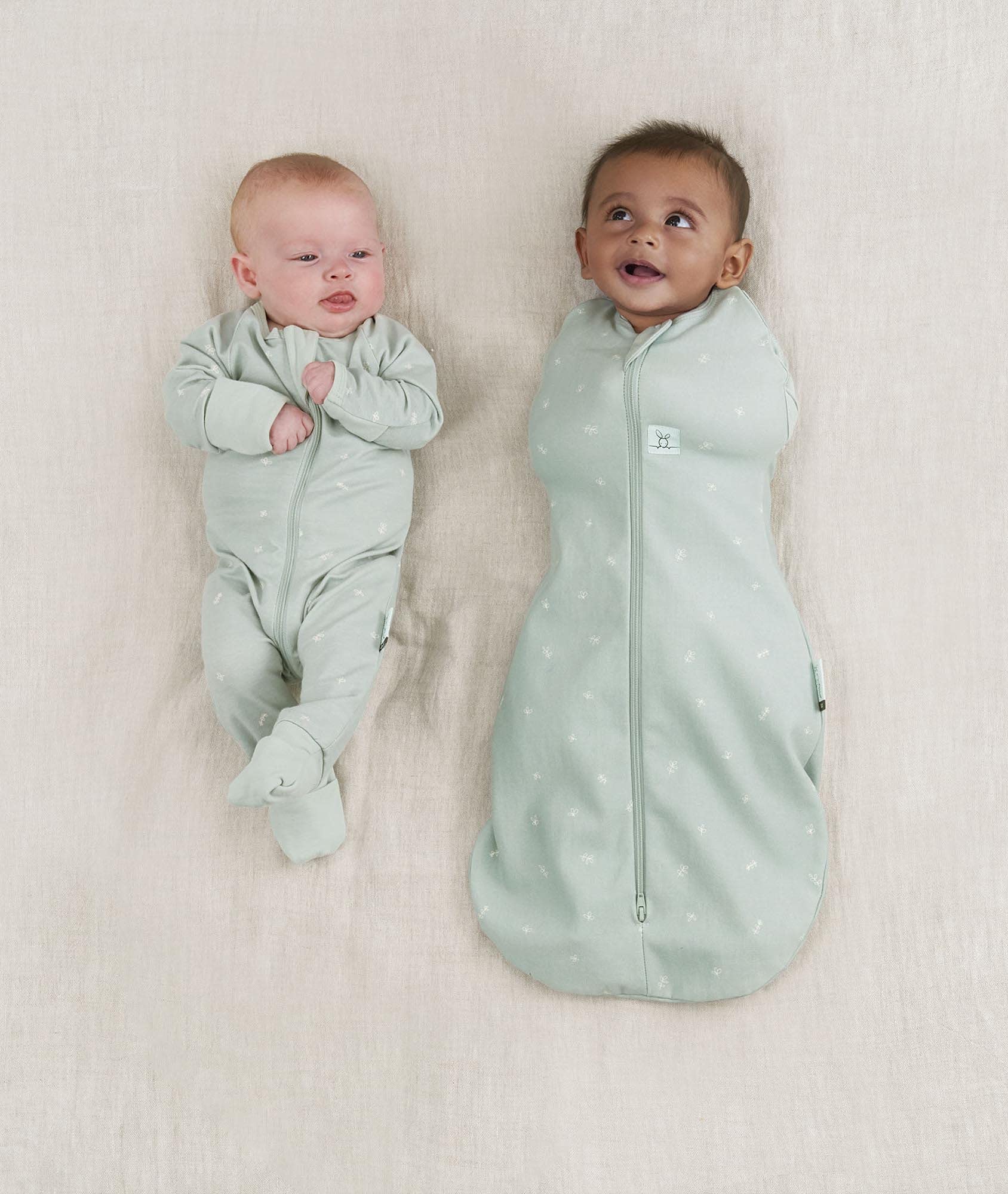 ergopouch cocoon swaddle sack organic cotton texture highlights breathable fabric