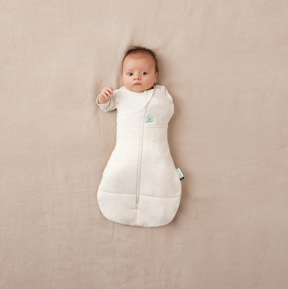ergoPouch Cocoon Swaddle Sack two-way zipper enables quick diaper changes with skin protection