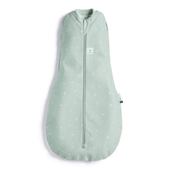 ergopouch cocoon swaddle sack zipper closeup shows easy two-way diaper changes