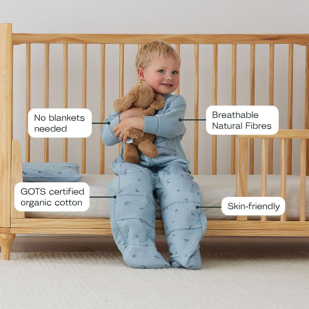 ergoPouch Sleep Suit Bag organic cotton fabric is soft and skin-friendly.
