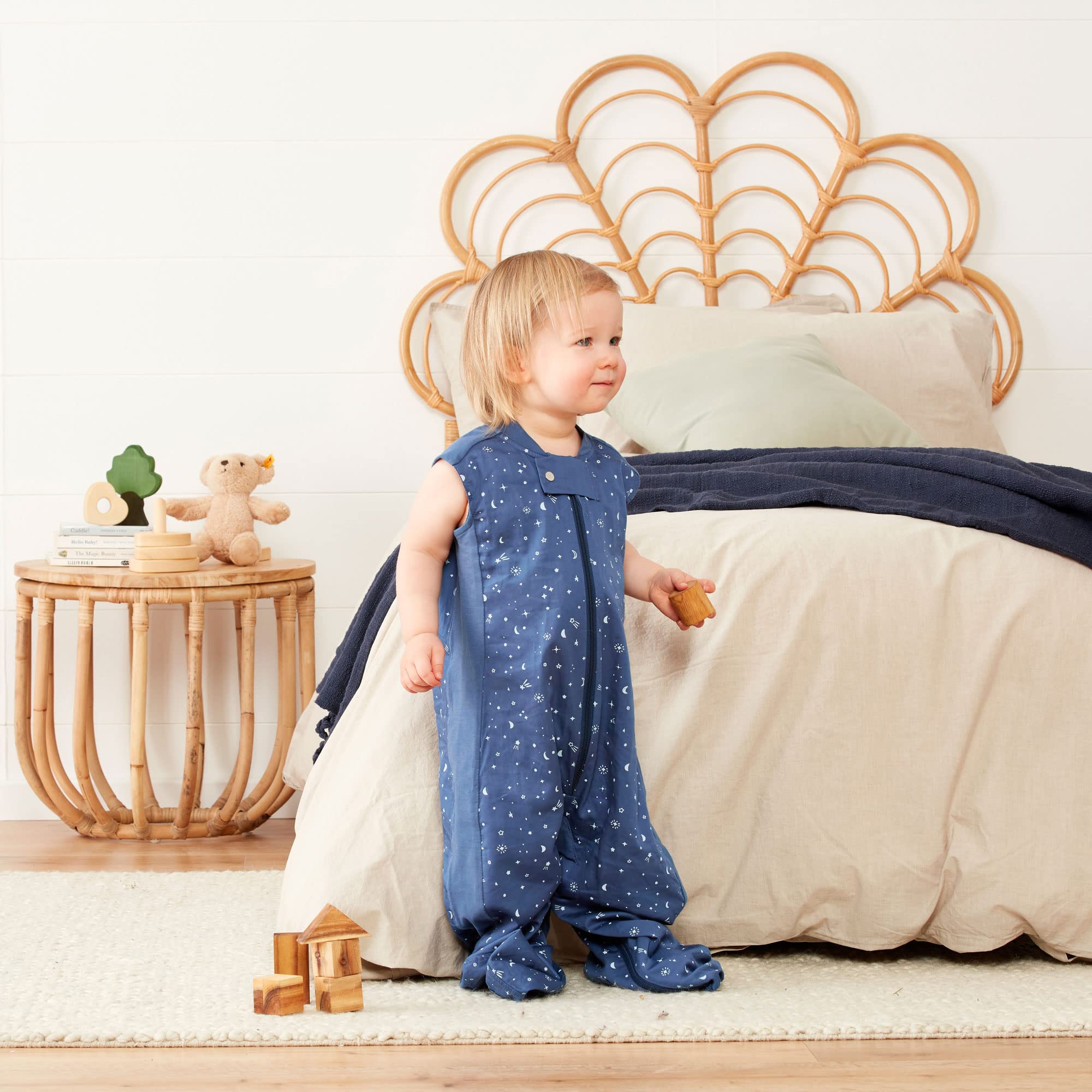 ergoPouch Sleep Suit Bag eczema-friendly fabric is gentle on sensitive skin.