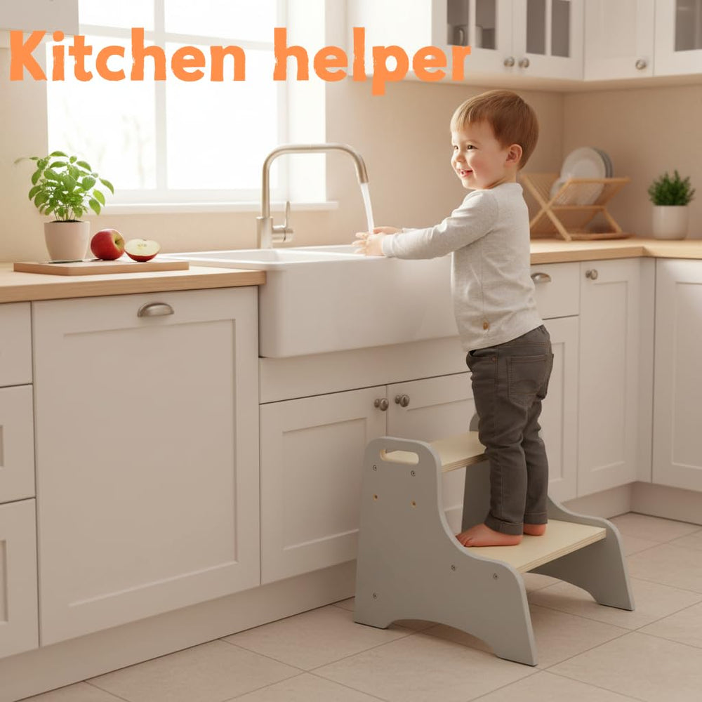 Erizhaltic Toddler Step Stool during potty-training scene promotes independence in routines