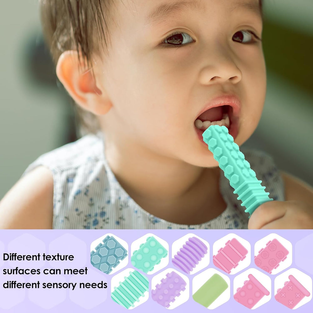 ERKOON Y-shaped chew toy 1 with varied texture for sensory play