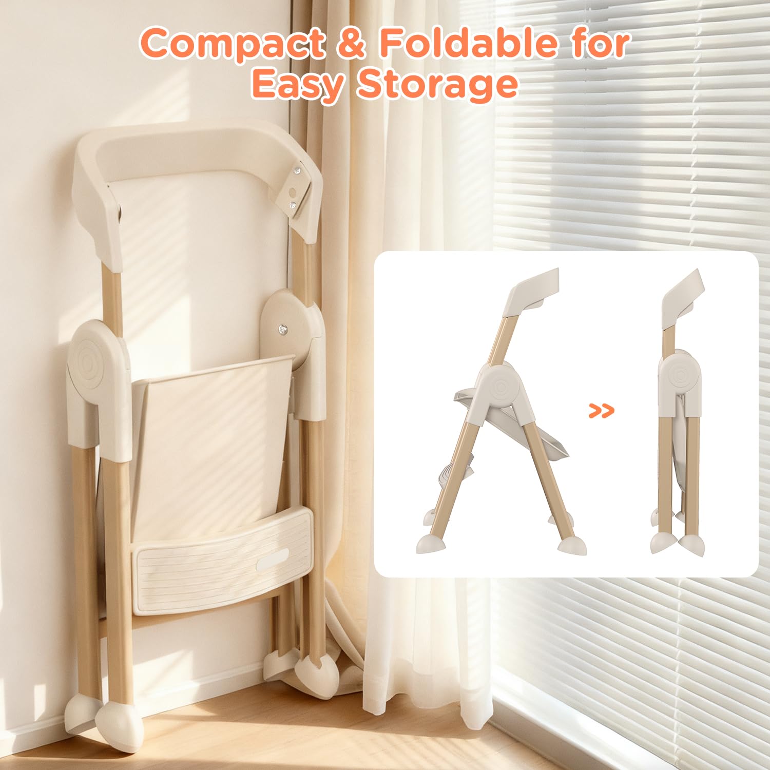 EROMMY 6-in-1 high chair 6-stage conversion captures growing with your child