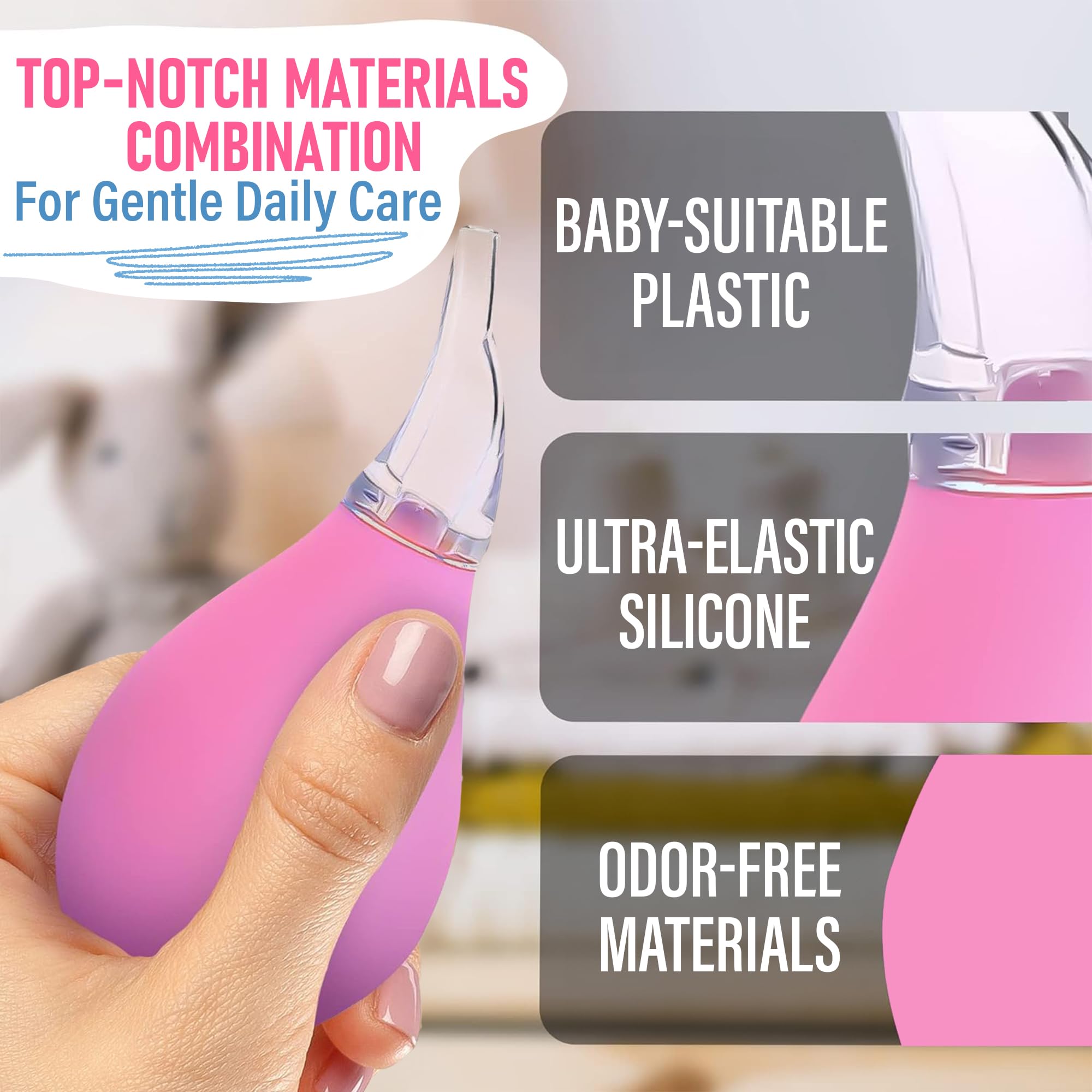 ERRINGEN one-hand-use nasal suction designed for quick, soothing care.