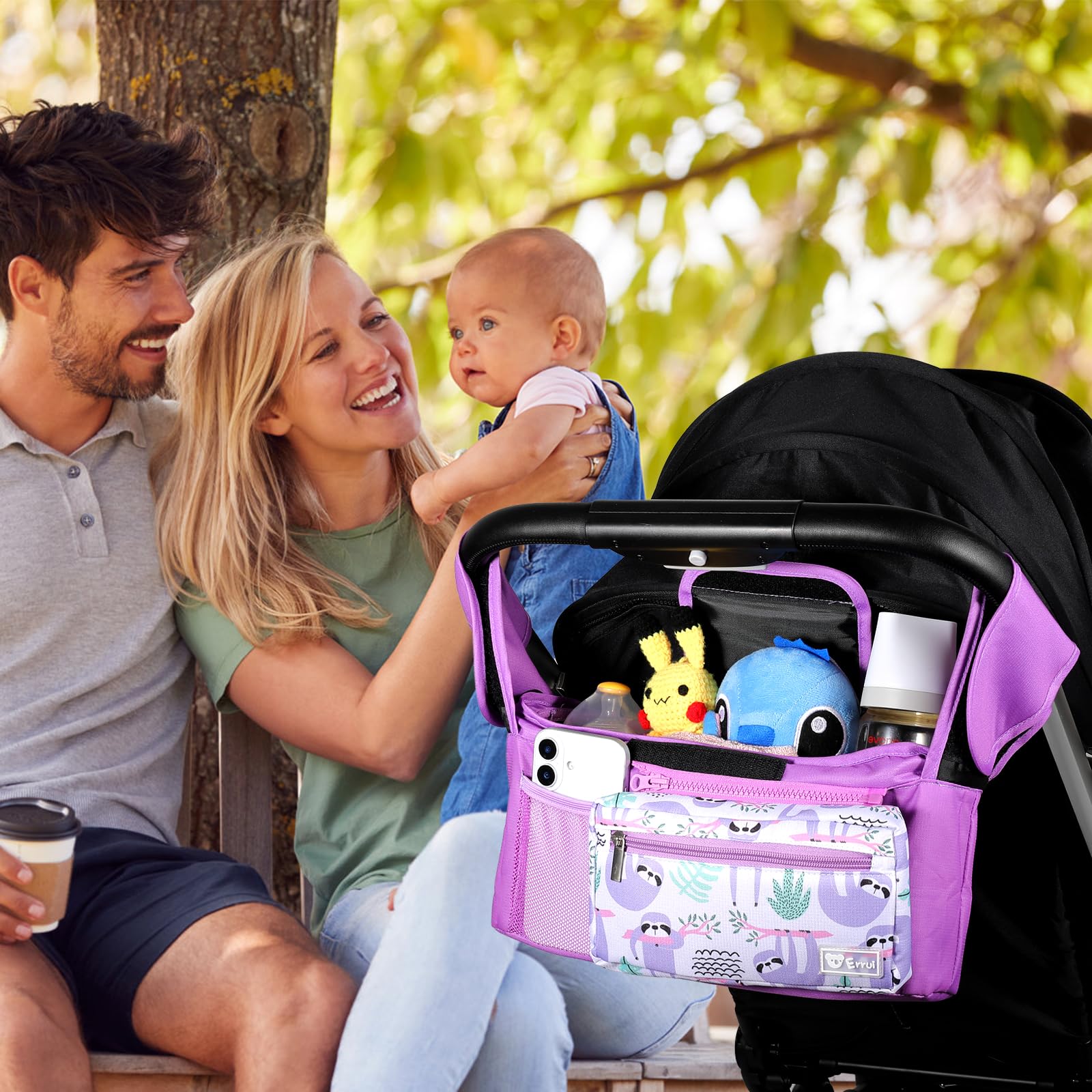 ERRUI fits multiple strollers with large capacity and compact design