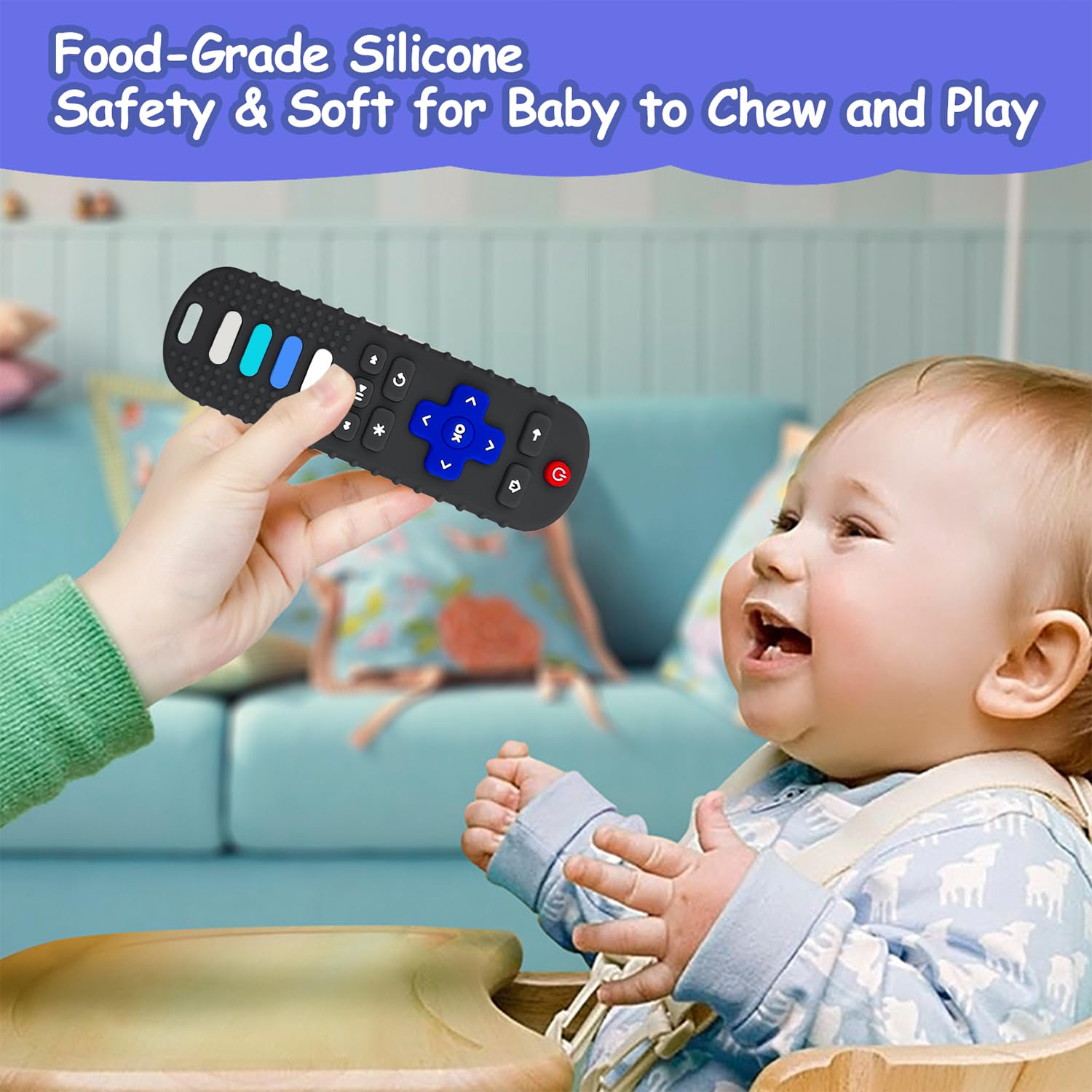 ERSIHUA baby teether easy grip - soft silicone for small hands