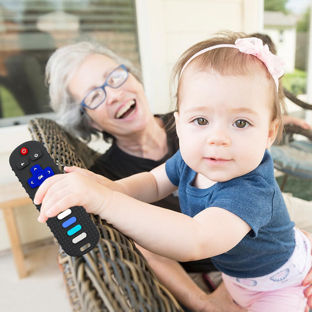 ERSIHUA brightly colored two-pack teether enhances color recognition during play