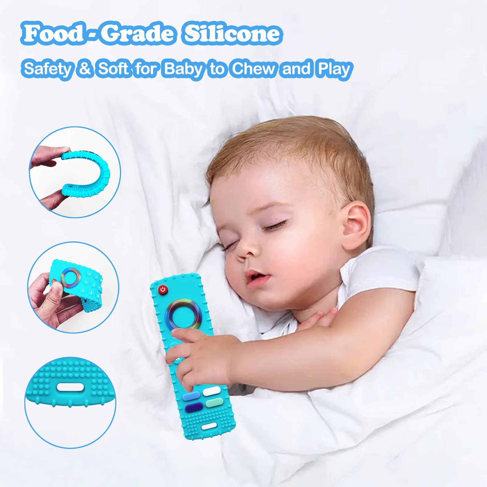ERSIHUA Fire Stick remote teether side view for teething relief