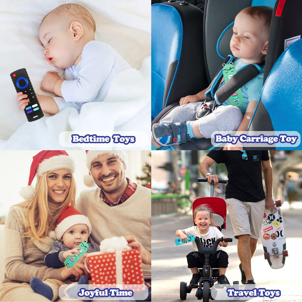 ERSIHUA baby gift-teether remote-inspired design makes showers sweeter.