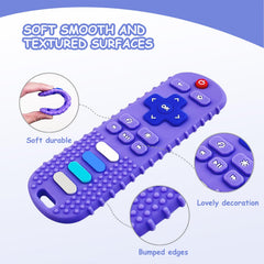 ERSIHUA remote teether closeup silicone highlights non toxic material for safe chewing