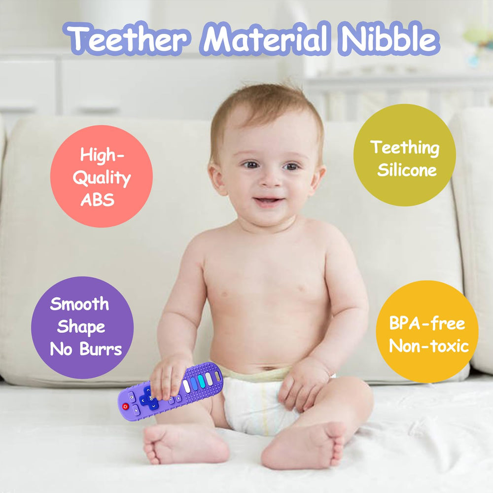 ERSIHUA remote teether hands with baby grip during playtime
