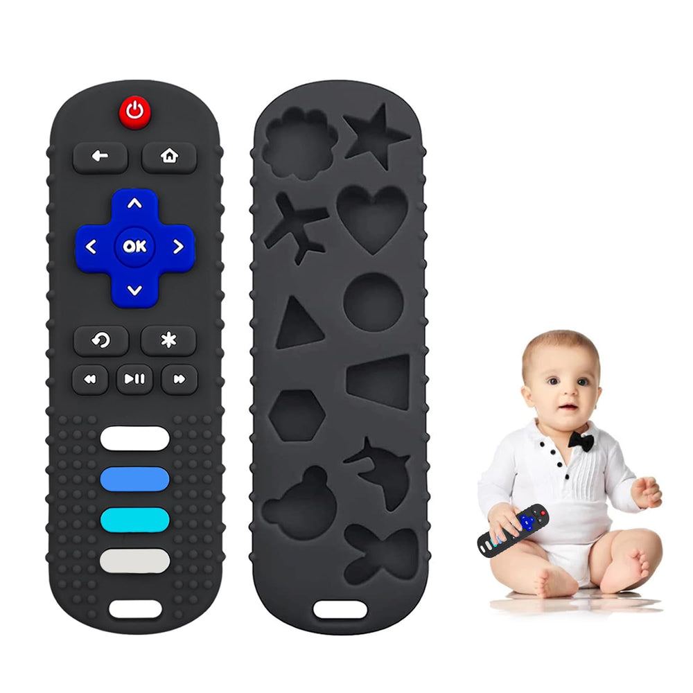 ERSIHUA remote-teether silicone baby toy - soothing teething relief with safe material