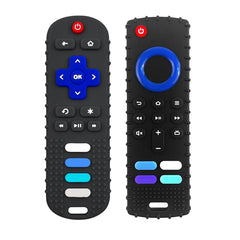 ERSIHUA silicone remote teether front view provides easy grip for soothing gums.